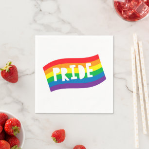 Pride Regnbåge Flagga Pappersservett