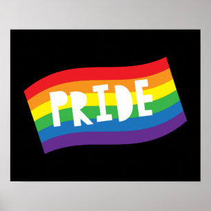 Pride Regnbåge Flagga Poster