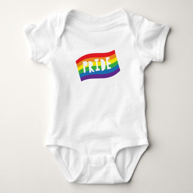 Pride Regnbåge Flagga T Shirt (Framsida)