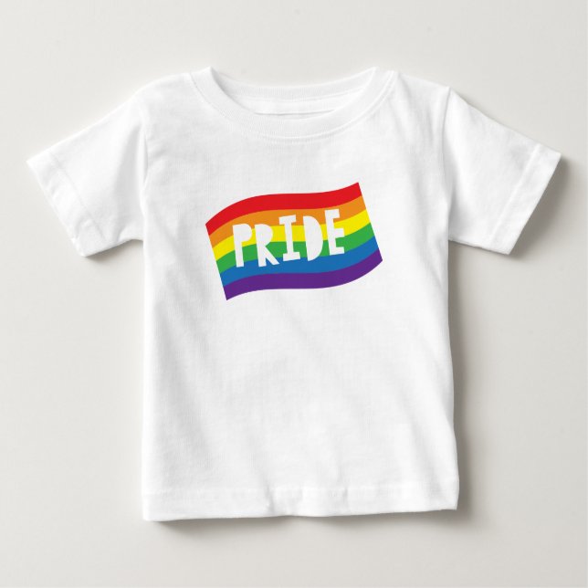 Pride Regnbåge Flagga T Shirt (Framsida)