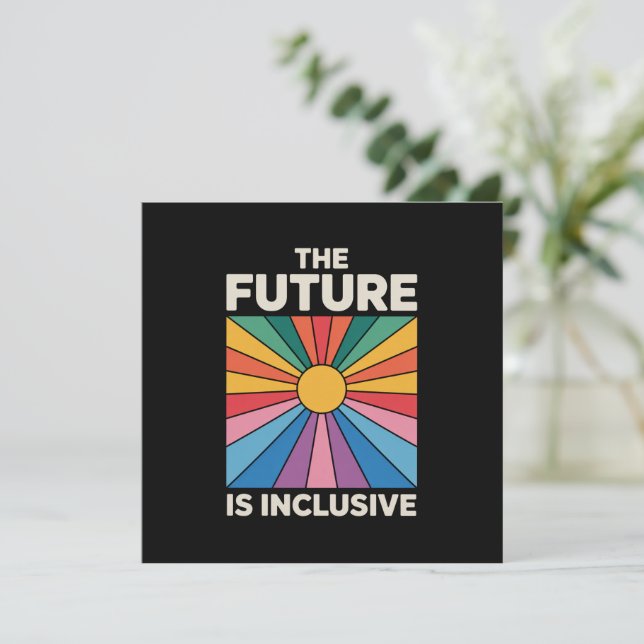 Pride regnbåge Framtiden är inkluderande HBTQ  Inbjudningar (Stående Fram)