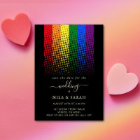 Pride regnbåge HBTQ hjärta bröllop
