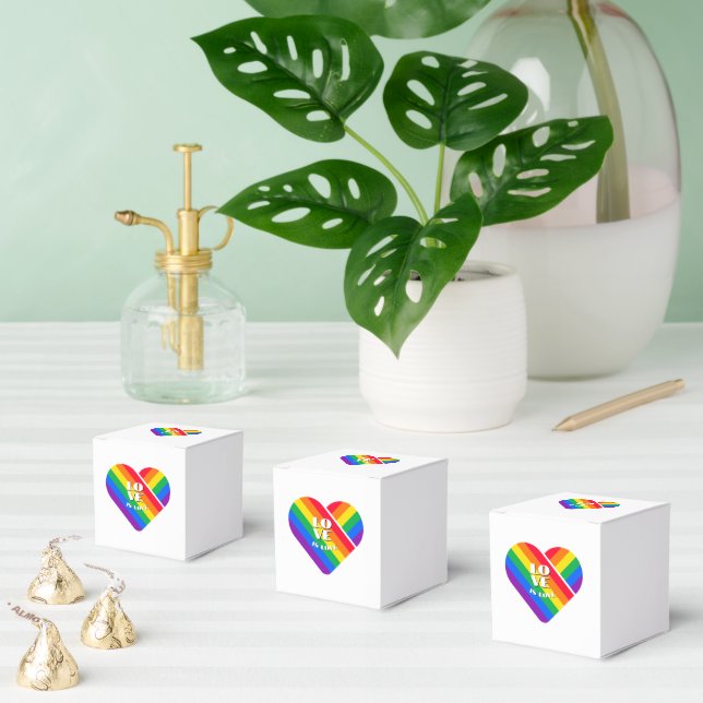 Pride Regnbåge Hjärta   Presentaskar (Multipel)