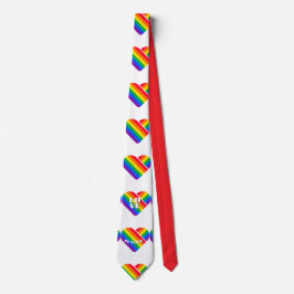 Pride Regnbåge Hjärta Slips