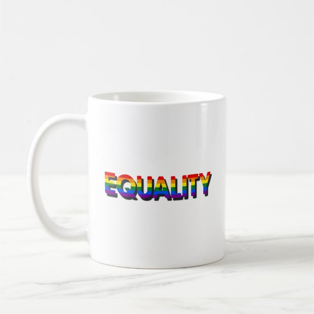 Pride regnbåge jämlikhet kaffemugg (Vänster)