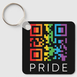 Pride Regnbåge QR-kod LGBTQIA+ Nyckelring