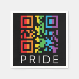 Pride Regnbåge QR-kod LGBTQIA+ Pappersservett