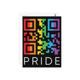 Pride Regnbåge QR-kod LGBTQIA+ Vykort