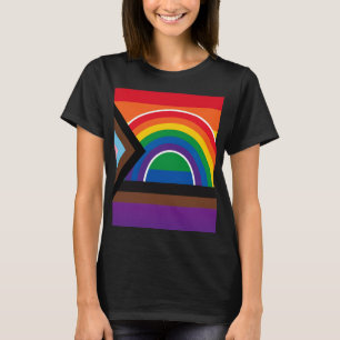 Pride Regnbåge Svart T Shirt