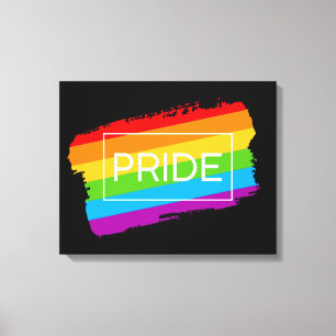 Pride Regnbågregat Canvastryck