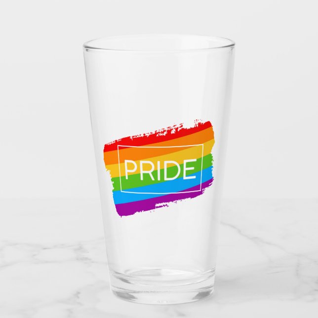 Pride Regnbågregat Glaskopp (Framsida)