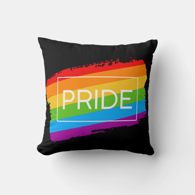 Pride Regnbågregat Kudde (Framsida)