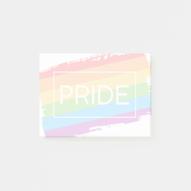 Pride Regnbågregat Post-it Block (Framsida)