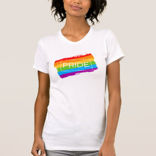 Pride Regnbågregat T Shirt