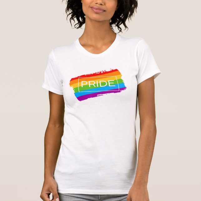Pride Regnbågregat T Shirt (Framsida)