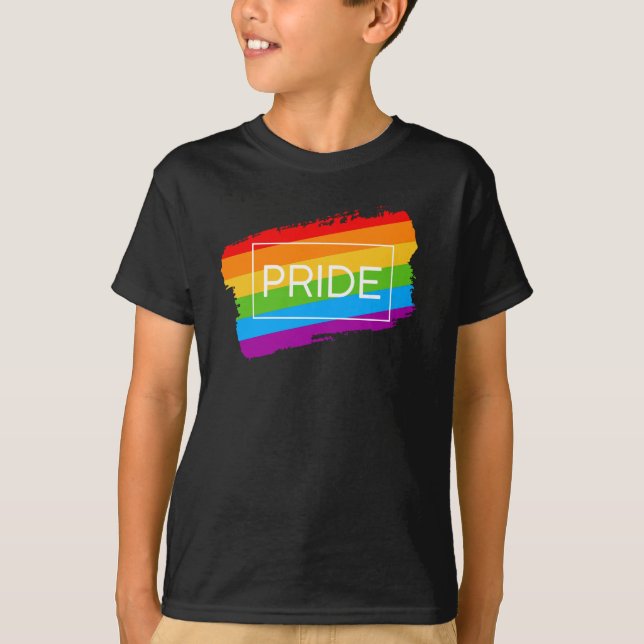 Pride Regnbågregat T Shirt (Framsida)