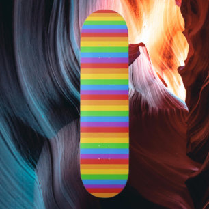 Pride Ride: Horisontell regnbågsflagga skateboard