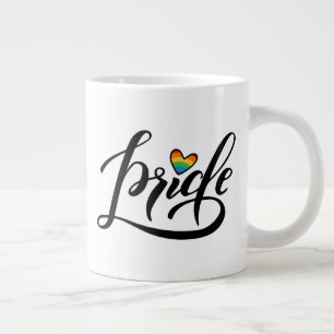 Pride Script Heart Jumbo Mugg