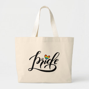Pride Script Heart Jumbo Tygkasse