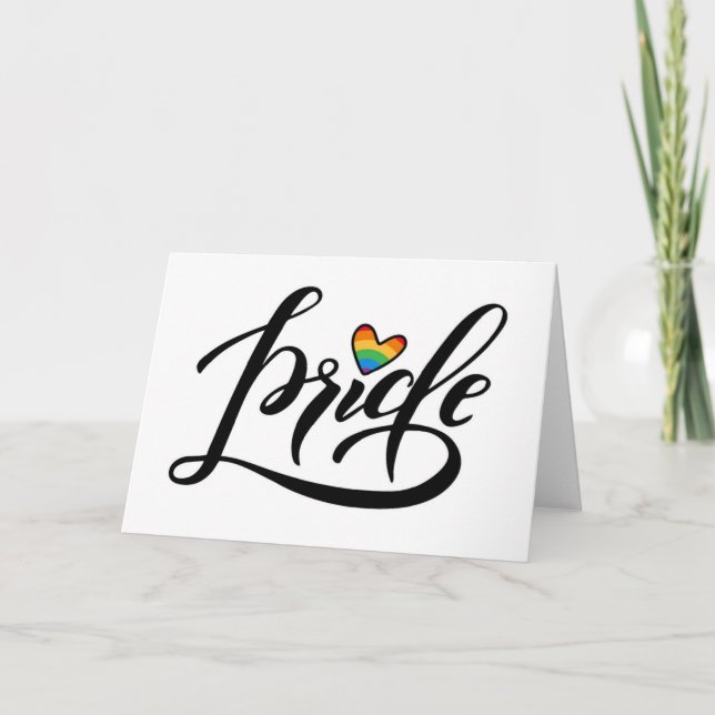 Pride Script Heart Kort (Framsida)