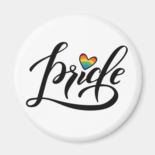 Pride Script Heart Magnet (Framsidan)
