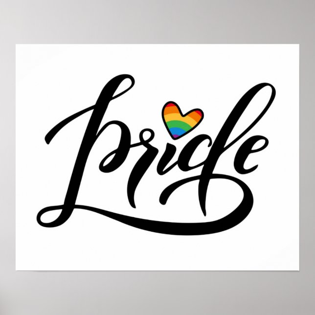 Pride Script Heart Poster (Framsidan)