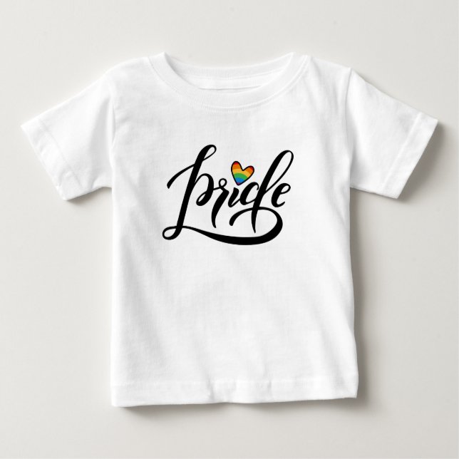 Pride Script Heart T Shirt (Framsida)