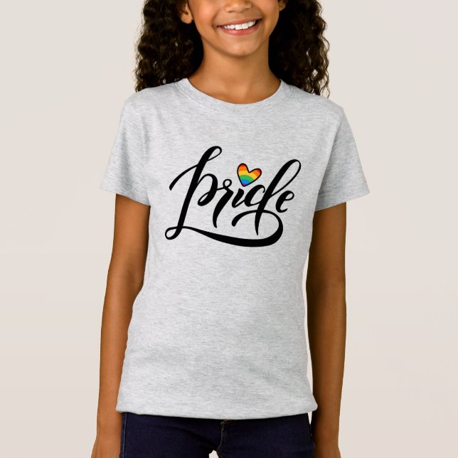 Pride Script Heart T Shirt (Framsida)