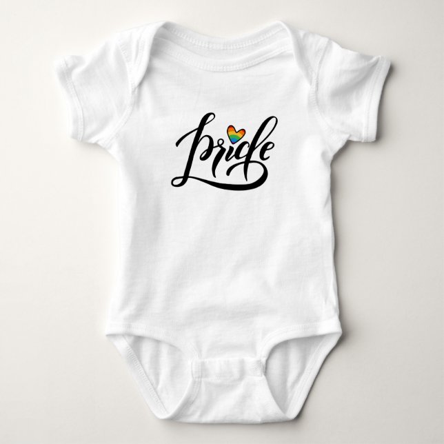 Pride Script Heart T Shirt (Framsida)