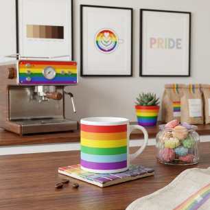 Pride Shot: Regnbågsflagga Espressomugg