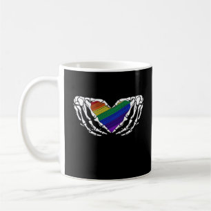 Pride - Skeleton Händer Hjärtat Klassiskt Kaffemugg