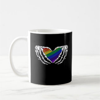 Pride - Skeleton Händer Hjärtat Klassiskt Kaffemugg