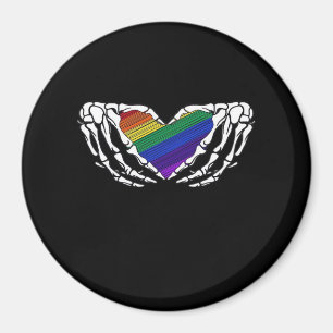 Pride - Skeleton Händer Hjärtat Klassiskt Magnet