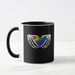 Pride - Skeleton Händer Hjärtat Klassiskt Mugg