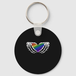 Pride - Skeleton Händer Hjärtat Klassiskt Nyckelring
