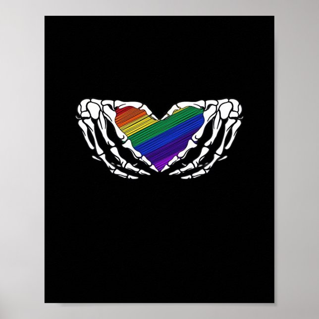 Pride - Skeleton Händer Hjärtat Klassiskt Poster (Framsidan)