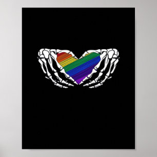 Pride - Skeleton Händer Hjärtat Klassiskt Poster
