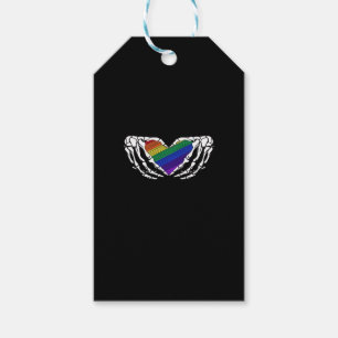 Pride - Skeleton Händer Hjärtat Klassiskt Presentetikett
