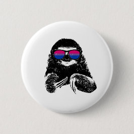 Pride Sloth Bisexual Flagga Sunglass Knapp