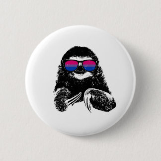 Pride Sloth Bisexual Flagga Sunglass Knapp
