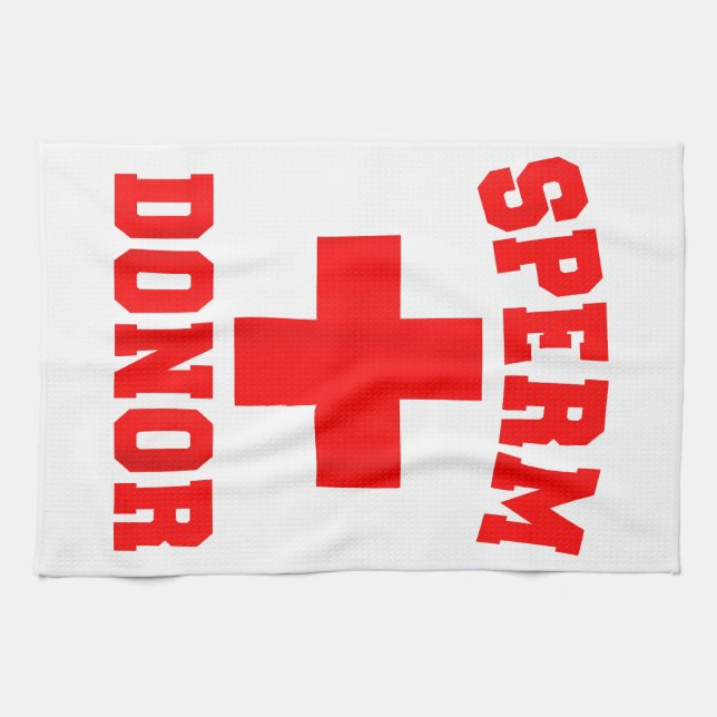 PRIDE SPERM DONOR DISPENSER FUNNY HALLOWEEN COSTUM KÖKSHANDDUK (Horisontell)