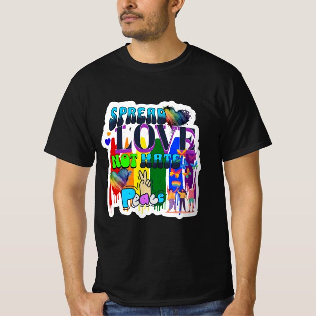 Pride | Sprid Kärlek inte Hat T Shirt (Framsida)