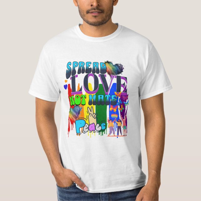 Pride | Sprid Kärlek inte Hat T Shirt (Framsida)