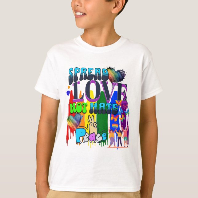 Pride | Sprid Kärlek inte Hat T Shirt (Framsida)
