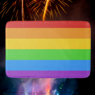 Pride Steg: Regnbågsflagga Badrumsmatta