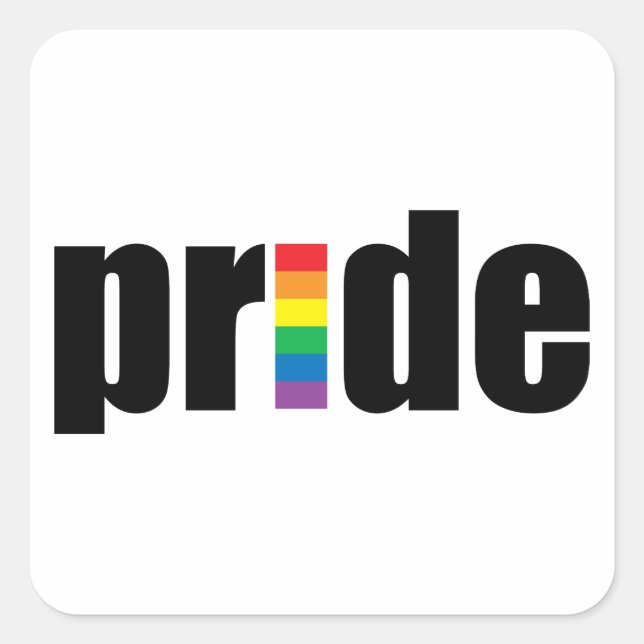 Pride Sticker Fyrkantigt Klistermärke (Framsida)