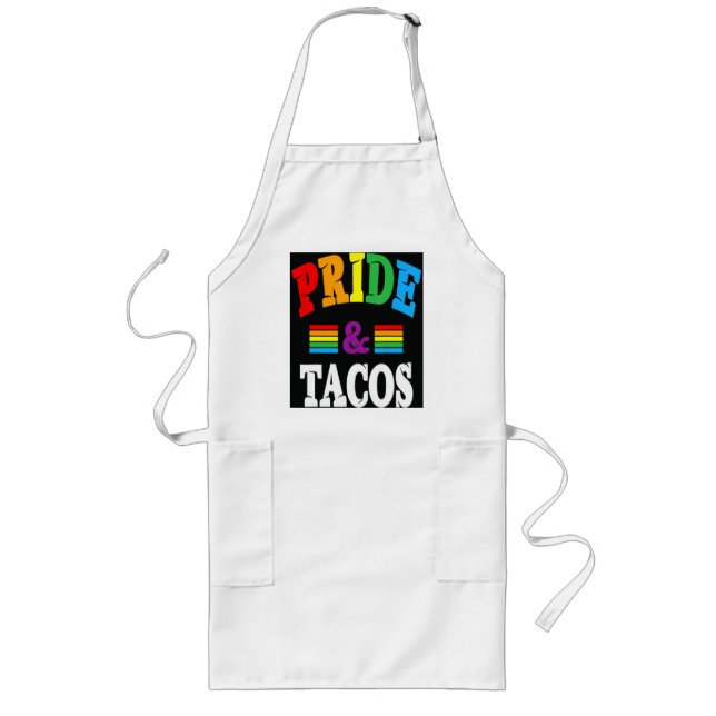 Pride Tacos Hbt Långt Förkläde (Framsidan)