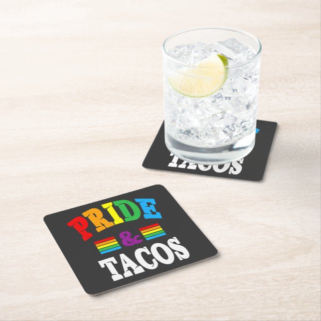 Pride Tacos Hbt Underlägg Papper Kvadrat (Insitu)