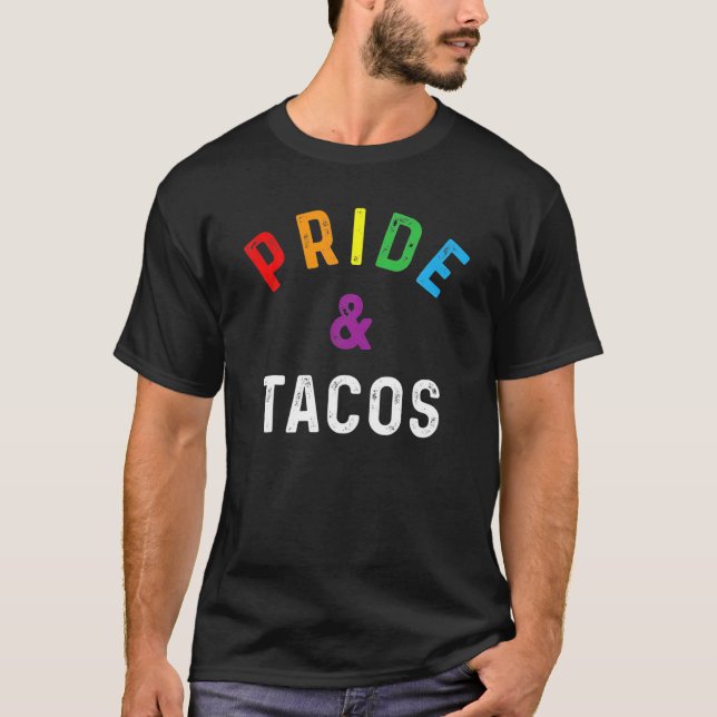 Pride Tacos LGBT HGBTQ Gay pride Rainbow Flagga Ta T Shirt (Framsida)