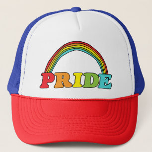 Pride Text och regnbåge Keps
